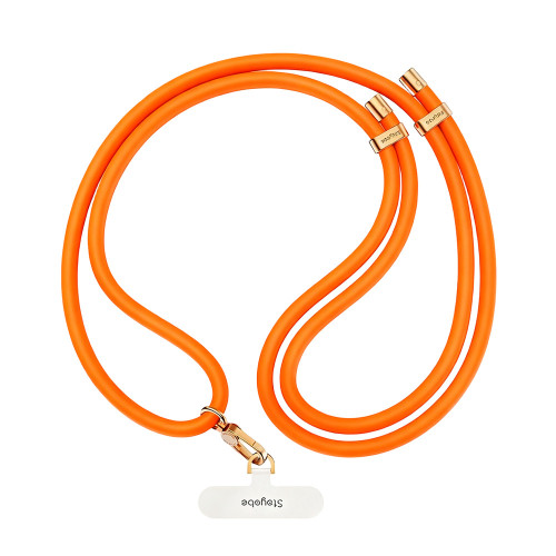 Stoyobe 戶外防水斜背矽膠手機背帶 - 橘色 | 強力承重 | 穩固防滑 | 可調節背帶