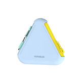 YOYOISLES Mini Case Air2 便攜收納包 - 冰川藍 271 | 雙拉鏈撞色 | EDC 隨身數收納盒 | 101x106x18mm 旅行配件