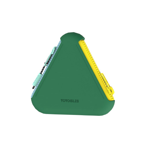 YOYOISLES Mini Case Air2 便攜收納包 - 森林綠 271 | 雙拉鏈撞色 | EDC 隨身數收納盒 | 101x106x18mm 旅行配件