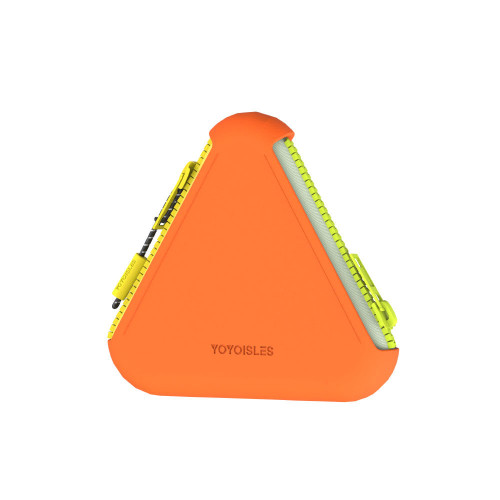 YOYOISLES Mini Case Air2 便攜收納包 - 活力橙 215 | 雙拉鏈撞色 | EDC 隨身數收納盒 | 101x106x18mm 旅行配件