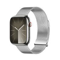 DUX DUCIS Milanese Pro Apple Watch不銹鋼金屬磁吸錶鍊 - 銀色(38-42mm) | SUS444高耐蝕不鏽鋼 | 舒適佩戴