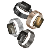 DUX DUCIS Milanese Pro Apple Watch不銹鋼金屬磁吸錶鍊 - 銀色(38-42mm) | SUS444高耐蝕不鏽鋼 | 舒適佩戴