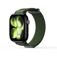 DUX DUCIS YM Apple iWatch 磁吸編織物錶帶 - 綠色(38-42mm) | 回環扣加固 | 可調式編織帶無段貼合