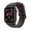 DUX DUCIS Business Apple iWatch 原生皮革商務款錶帶 - 咖啡色(42-49MM) | 佩戴親膚透氣 | 錶帶精細縫線工藝