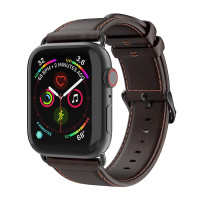 DUX DUCIS Business Apple iWatch 原生皮革商務款錶帶 - 咖啡色(42-49MM) | 佩戴親膚透氣 | 錶帶精細縫線工藝