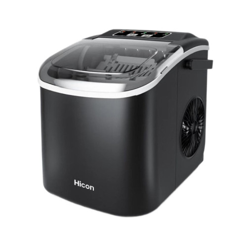 Hicon HZB-16M 15KG小型智慧迷你冰塊製作機 - 黑色 | 6分鐘急速出冰 | 子彈頭圓冰 | 低音降噪35db | 大小冰可選