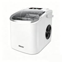 Hicon HZB-16M 15KG小型智慧迷你冰塊製作機 - 白色 | 6分鐘急速出冰 | 子彈頭圓冰 | 低音降噪35db | 大小冰可選