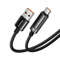 MCDODO CA-8870 6A USB-A 至 USB-C 快充線 - 1.2m | OLED 智慧數位螢幕 | 100W 超快充