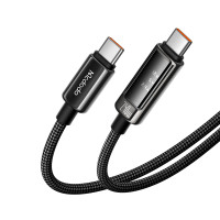 MCDODO CA-8900 240W USB-C 至 USB-C 智慧數顯快充能線 - 1.2m | 即時顯示功率/電壓/電流 | 支援 240W 極速快充