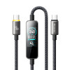 MCDODO CA-8750 240W USB-C to USB-C 編織智能數顯充電線 - 1.2m | 即時顯示充電狀態 | 四種顯示模式自由切換