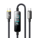 MCDODO CA-8750 240W USB-C to USB-C 編織智能數顯充電線 - 1.2m | 即時顯示充電狀態 | 四種顯示模式自由切換