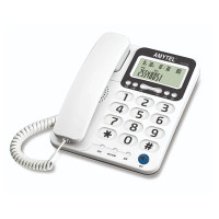 AMYTEL AT-C255W 室內有線電話 - 黑色 | 8 組閃斷鍵 (插撥號)設置 | 43組來電顯示 | 液顯示屏3級亮度調整 | 香港行貨 | 一年保養