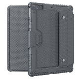 Nillkin 適用iPad 10.2 2020/21/2022 附鍵盤保護皮套(背光版) - 灰色 | 專利鏡頭滑蓋設計 | 110-180°無極調節支架