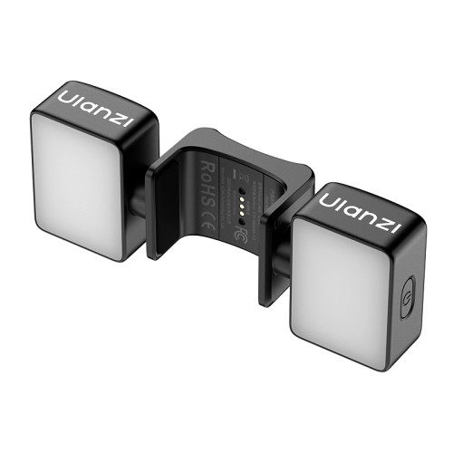 ULANZI LM06 Pocket 磁吸雙燈 - 黑色 | 強磁雙燈協同 | 360°旋轉補光 | 5800K自然亮膚 | 三檔明暗調光 | 香港行貨