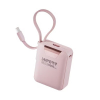 SUPERV Power15 超細行動電源 10000mAh 22.5W快充 - 粉紅色| 內置Type-C線 | 通過CCC認證有二維碼 | 香港行貨 SUPERV Power15 超細行動電源 10000mAh 22.5W快充 - 粉紅色| 內置Type-C線 | 通過CCC認證有二維碼 | 香港行貨