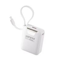SUPERV Power15 超細行動電源 10000mAh 22.5W快充 - 白色| 內置Type-C線 | 通過CCC認證有二維碼 | 香港行貨 SUPERV Power15 超細行動電源 10000mAh 22.5W快充 - 白色| 內置Type-C線 | 通過CCC認證有二維碼 | 香港行貨
