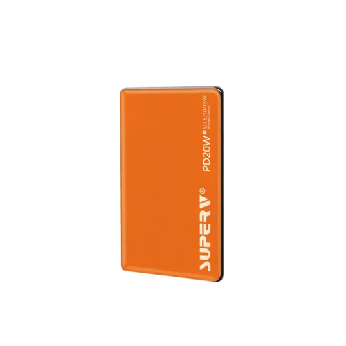 SUPERV PB05極致超薄磁吸行動電源5000mAh-橙色 | 支援Magsafe磁吸快充 | 符合國際航空UN38.3認可 | 香港行貨