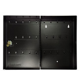 GUARDA 盾牌 CB60 便攜式鑰匙收納盒 - 黑色 | 28鑰匙掛鉤大容量 | 耐用粉末塗層鋼 | 防銹防腐蝕 | 牆面安裝防盜