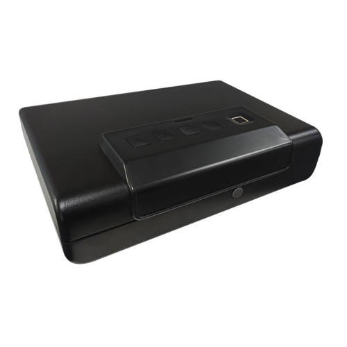 GUARDA 盾牌 PS52DLB 指紋電子便攜式保險箱夾萬 - 黑色 | 多重鎖具系統 | 18號鋼材外殼 | 生物指紋識別