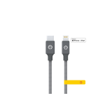 Shell CB-CL015 USB C to Lightning MFi 灰銀尼龍編織充電線- 1m | 高速數據傳輸 | 強化尼龍編織抗拉扯 | 香港行貨