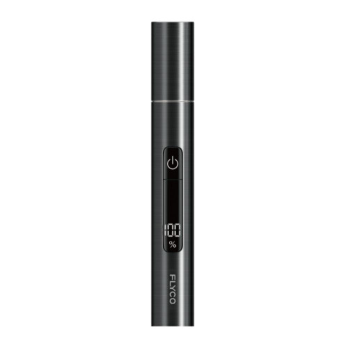 Flyco FS5616 鋁合金電動鼻毛修剪器 - 銀灰色 | 立體拱形刀頭 | 智能防夾系統 | LED 智能螢幕 + 輕觸開關 | 香港行貨