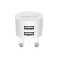 BOROFONE BA23B 雙USB口迷你充電插頭 - 白色 | 2.1A快充 | 白色簡約 | 旅行便攜 | 雙口同時充電 | 香港行貨 BOROFONE BA23B 雙USB口迷你充電插頭 - 白色 | 2.1A快充 | 白色簡約 | 旅行便攜 | 雙口同時充電 | 香港行貨