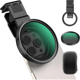 APEXEL 67mm Filter Kit - VND2 | 進口Nitto偏光膜 | ND2-ND400 可調光學 | 鋁合金框架