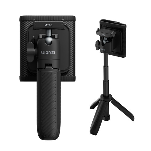 ULANZI S105 MT66 膠囊 Mini 快掛腳架 (Action 6 介面) - 黑色 | 360° 萬向球頭 | 三段伸縮自拍桿 | 磁吸快拆介面 | 香港行貨