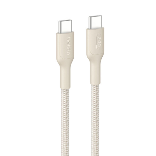Belkin BoostCharge USB-C®️ 至 USB-C 充電線 240W (1米) 沙色| 香港行貨