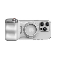Telesin Magsafe 手機磁吸助拍器 - 白色 | 8倍強磁吸穩固拍攝 | 實體變焦撥桿絲滑運鏡 | 半按對焦兩段式快門