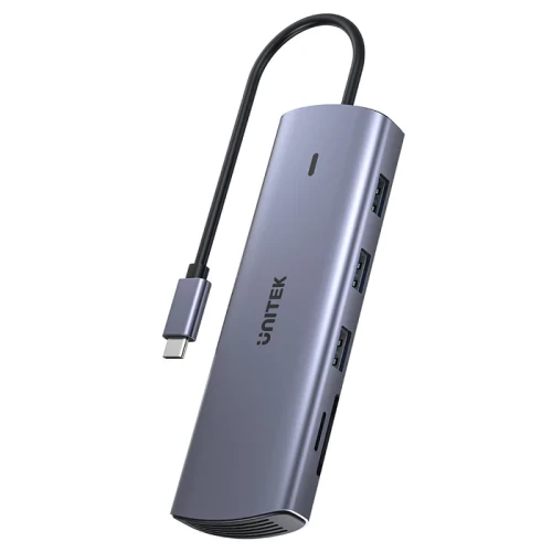 UNITEK D1113A 9合1 USB-C 擴展器|九合一擴充功能|超高畫質輸出 |超高速資料傳輸