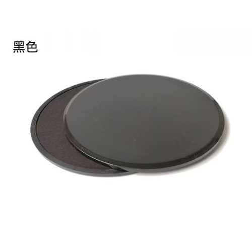 普拉提滑行盤｜家用腳踩健身滑盤 | 瑜伽核心訓練 腹肌翹臀滑行板連滑行墊 (黑色，一對裝)