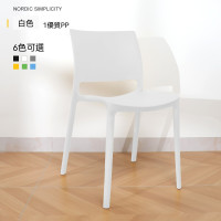 OEOLG-H669 全塑創意休閑椅 - 白色 | 可堆疊節省倉儲空間 | 人體工學曲線靠背 | 磨砂表面觸感細緻防手滑  (4張起訂)