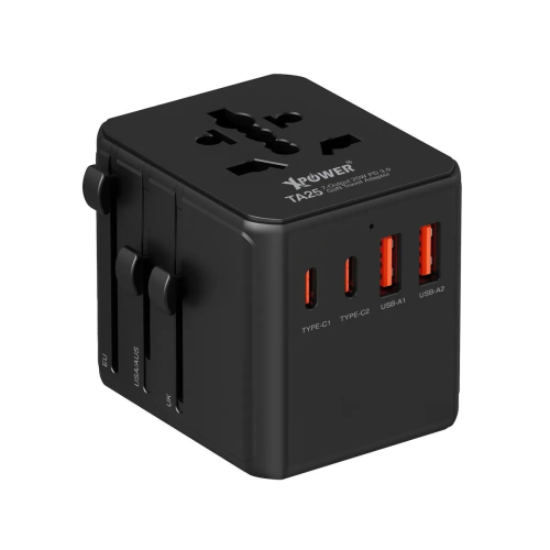 XPOWER TA25 WT-605-1S 25W 7路輸出 2個Type-C介面/2個USB PD/PPS介面 附旅行適配器 | 香港行貨 - 黑色