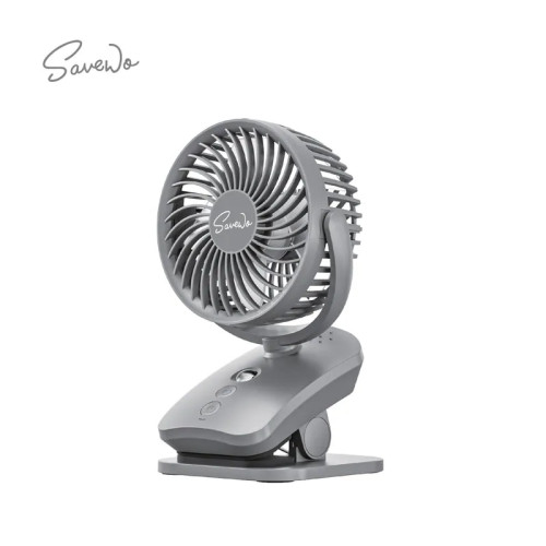 SAVEWO AirFlow 多功能磁吸萬用扇 - 灰色 | 磁吸底座＋夾扇功能 | 內建5000mAh電池 | 無段風速調節 | 香港行貨