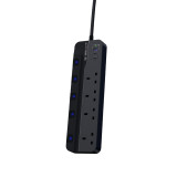 EGO BRISK STRIP 氮化鎵 3USB & 4插口拖板 - 黑色 | 45W PD快充 | 8重安全保護 | 保護重啟按鈕 | 香港行貨