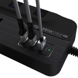 EGO BRISK STRIP 氮化鎵 3USB & 4插口拖板 - 黑色 | 45W PD快充 | 8重安全保護 | 保護重啟按鈕 | 香港行貨
