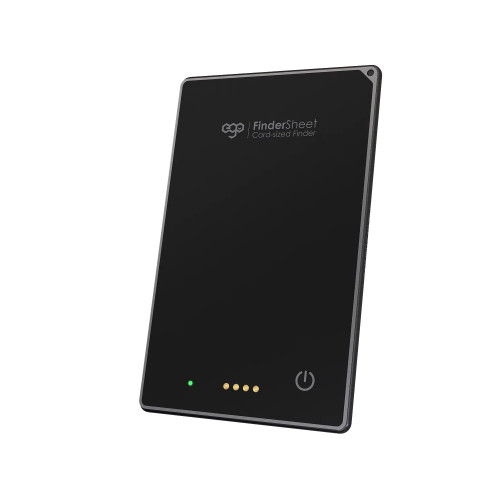 EGO FinderSheet 可再充電卡片形追蹤器 - 黑色 | 2.6mm 超薄機身| 全球精準追蹤 | 超長續航 | 香港行貨