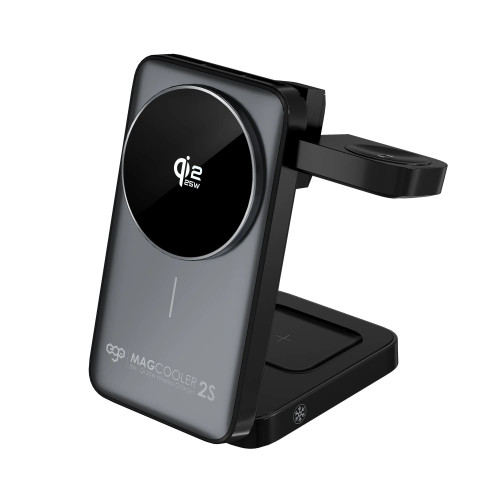 EGO MagCooler 2S@ 3in1 半導體制冷無線充電器 – 灰色 | 手機耳機無線快速充電 | 半導體製冷技術 | 可摺叠收納方便 | 香港行貨