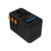 EGO 100W Travel GaN2 4USB旅行轉換插 - 黑色 | 超微 4 代氮化鎵 GaN 晶片 | TFT 螢幕顯示 | 雙口同時快充 | 香港行貨 EGO 100W Travel GaN2 4USB旅行轉換插 - 黑色 | 超微 4 代氮化鎵 GaN 晶片 | TFT 螢幕顯示 | 雙口同時快充 | 香港行貨