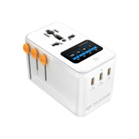 EGO 100W Travel GaN2 4USB旅行轉換插 - 白色 | 超微 4 代氮化鎵 GaN 晶片 | TFT 螢幕顯示 | 雙口同時快充 | 香港行貨 EGO 100W Travel GaN2 4USB旅行轉換插 - 白色 | 超微 4 代氮化鎵 GaN 晶片 | TFT 螢幕顯示 | 雙口同時快充 | 香港行貨