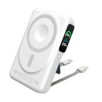 EGO AD4 AllyDelivery 4Magsafe 10000mAh 6in1 移動電源 - 白色 | 雙快充 Type-C 充電線 | OLED 螢幕 | MagSafe 無線充 | 香港行貨