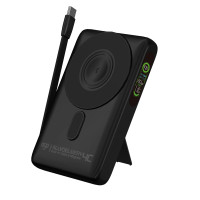 EGO KH-01 AllyDelivery 4C @3C Cert. Magsafe 10000mAh 5in1 powerbank - 黑色 | MagSafe 無線充 + 手錶無線充 | OLED 螢幕 | 香港行貨
