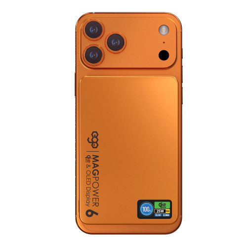 EGO M17Air MagPower 6 @ QI2.2 10000mAh Powerbank - 橙色 | 全球最細 30W PD & Qi2.2 認證外置電 | 石墨烯散熱 | 158g 超輕最薄 | 香港行貨