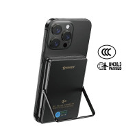 XPower M1 Ultra 半固態3C版磁吸行動電源(10000mAh) - 黑色 | 鋅合金可調支架 | QI2 WPC 美國認證 | S2最高阻燃防火級別 | 香港行貨