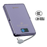 XPower M1 Ultra 半固態3C版磁吸行動電源(10000mAh) - 紫色 | 鋅合金可調支架 | QI2 WPC 美國認證 | S2最高阻燃防火級別 | 香港行貨