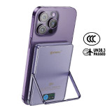 XPower M1 Ultra 半固態3C版磁吸行動電源(10000mAh) - 紫色 | 鋅合金可調支架 | QI2 WPC 美國認證 | S2最高阻燃防火級別 | 香港行貨