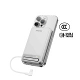 XPower MagNetoPlus Q10 Pro 5A鋁合金磁吸移動電源(10000mAh) - 銀色 | 45W PD3.0快充 | 支架及數顯功能 | 3C可追溯二維碼 | 內置Type-C充電線 | 香港行貨