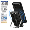 XPower W28 7合1 半固態防刺磁吸行動電源(10000mAh) - 黑色 | 內置雙線及支架 | 最高支援4臺設備輸出 | 支援 Apple Watch/AirPods 磁吸充電 | 香港行貨