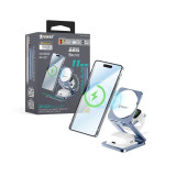 XPower WLS24 3合1鋁合金折疊式磁吸無線充電座 - 灰色 | 全球最薄鋁合金 | 3裝置同時充電 | 可折疊方便攜帶 | 最大23W輸出 | 香港行貨